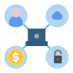 Gig Economy icon vector image. Can be used for Gig Economy.