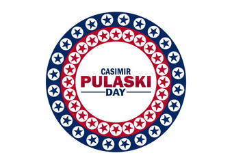 Casimir Pulaski Day Vector Template Design Illustration. Suitable for greeting card, poster and banner