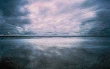 The North Sea photographed with a wooden pinhole camera, captured analogue on film. The small...