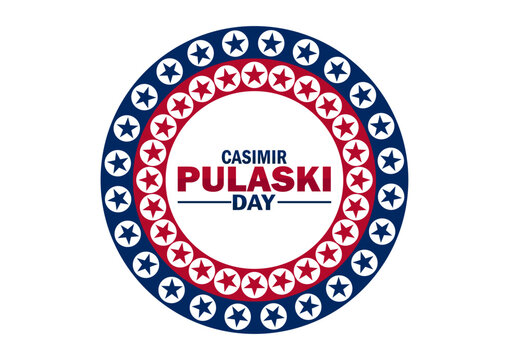 Casimir Pulaski Day Vector Template Design Illustration. Suitable for greeting card, poster and banner
