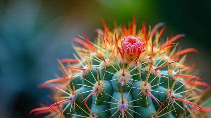 Naklejka na ściany i meble macro shot of a beautiful cactus