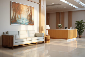 Modern reception room interior