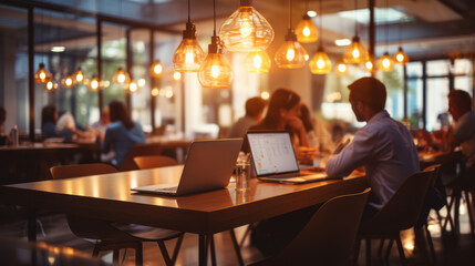 Teamwork in a coworking space