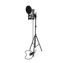 Studio Microphone and Stand PNG