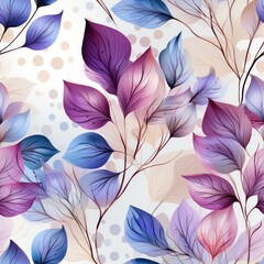 Seamless abstract decorative beautiful leaves pattern background