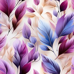 Seamless abstract decorative beautiful leaves pattern background