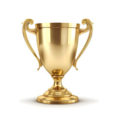 Fototapeta na wymiar Golden champion cup isolated on white background