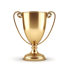 Fototapeta na wymiar Golden champion cup isolated on white background