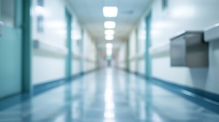 blur image background of corridor in hospital or clinic image