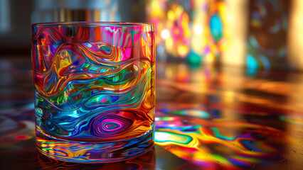 Tropical Radiance: A Colorfully Patterned Glass