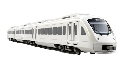 Naklejka premium Modern high speed train isolated on white