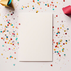 Mockup of a postcard or invitation for a holiday