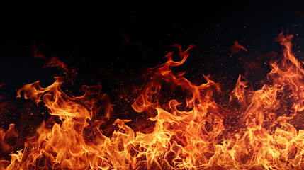 Fototapeta na wymiar Fire and flames overlay