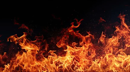 Selbstklebende Fototapeten Fire and flames overlay © Chrixxi