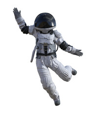 Astronaut on transparent background, 3d render