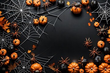 halloween spider web. AI generated