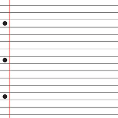 Lined paper from a notebook