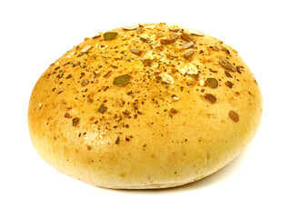 Homemade Hamburger Bun - Bread Rolls for Hamburger isolated on white Background