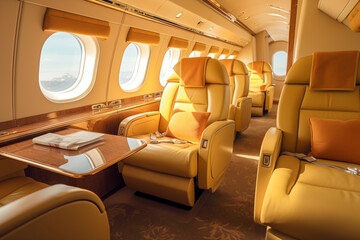 First class airplane interiors