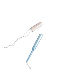 insulated female sanitary tampon with hood and one without hood