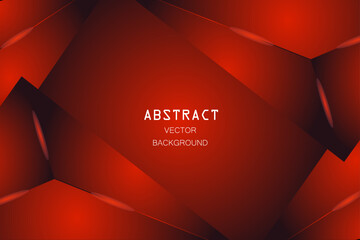 Modern Red techno abstract background with diagonal lines shape effect decoration. Cut-out style for web banner, flyer, card, or brochure cover. Graphic vector design illustration