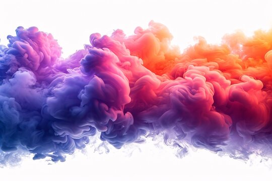 Colorful Smoke Clouds: A Colorful and Vibrant Smoke Clouds Image for Adobe Stock Generative AI