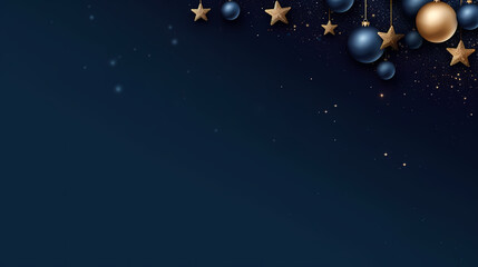 Fototapeta premium Luxurious Christmas balls on glowing bokeh background, Christmas and New Year minimalistic background