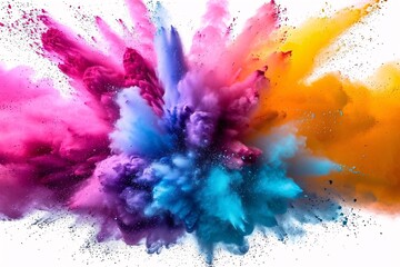 Colorful Explosion of Paint Powder: A Monthly Art Event Inspiration Generative AI