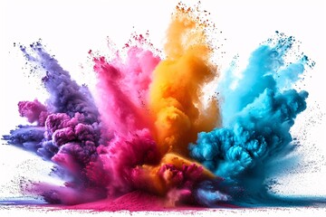 Colorful Explosion of Paint Powder: A Monthly Art Event Inspiration Generative AI