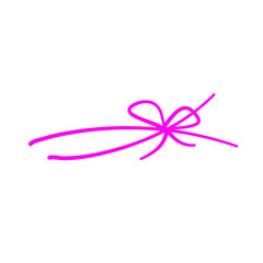 Bow gift ribbon line
