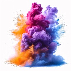 Colorful Explosion of Paint Powder: A Monthly Art Event Inspiration Generative AI