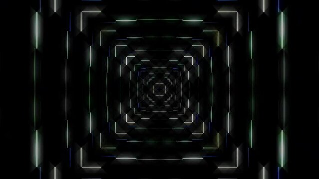 Beautiful videos that glow, shine brightly that regulate subtle movements with colorful stripes on a black background	
