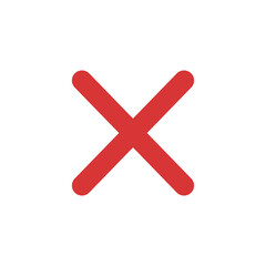 red cross Icon. Cancel icon. Close icon vector. - obrazy, fototapety, plakaty