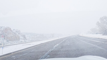 Braving a Winter Storm Driving Through Western Colorado