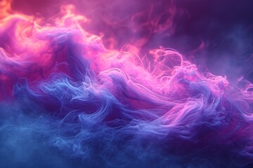 Purple and Pink Smoke Waves Generative AI