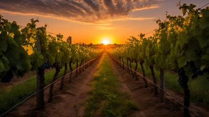Fototapeta premium Picturesque countryside farm with rolling hills in summer , Picturesque countryside farm, rolling hills, summer