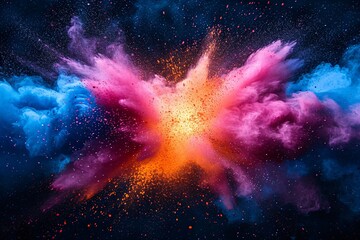 Colorful Explosion in the Dark of the Month Generative AI