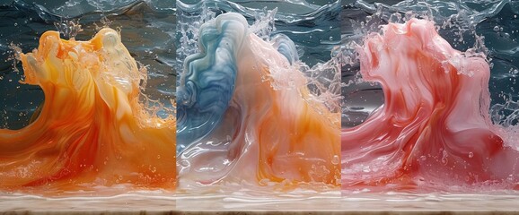 Water Wave Art: A Monthly Celebration of Oceanic Beauty Generative AI - obrazy, fototapety, plakaty