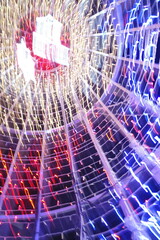 Christmas decoration in the street at night