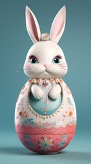 Obraz premium Rabbit for Easter illustrations background and wallpaper