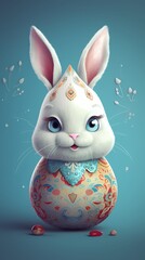 Rabbit for Easter illustrations background and wallpaper