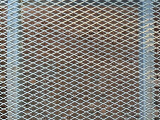 Steel grating made into a walkway. background