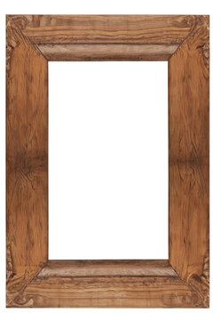portrait picture fram old oak wood