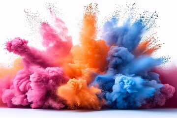 Colorful Explosion of Paint Powder: A Monthly Art Event Inspiration Generative AI