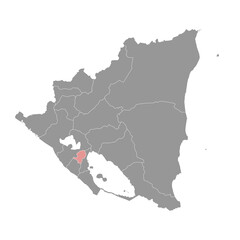 Fototapeta premium Masaya Department map, administrative division of Nicaragua. Vector illustration.