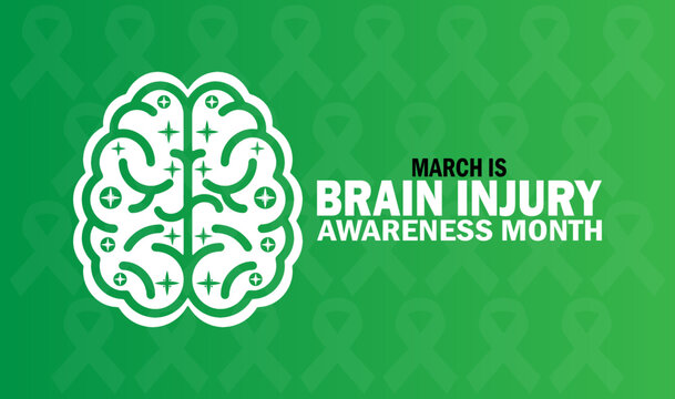 March Is Brain Injury Awareness Month Vector Template Design Illustration. Suitable for greeting card, poster and banner - Powered by Adobe