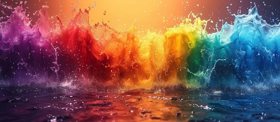 Colorful Rainbow Splash: A Pride Month Celebration Generative AI