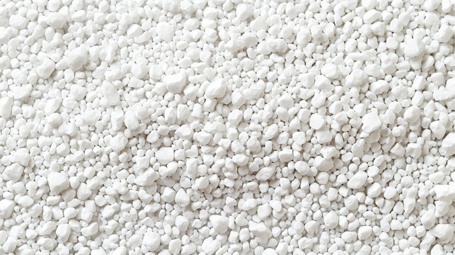 Primer plano de Patr&oacute;n de Fondo de textura de mineral blanco para industria. Pol&iacute;meros peque&ntilde;os blancos.