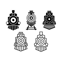 Set of locomotive icon vector illustration design. - obrazy, fototapety, plakaty