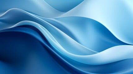 Naklejka premium Abstract blue background with flowing lines. Dynamic waves.